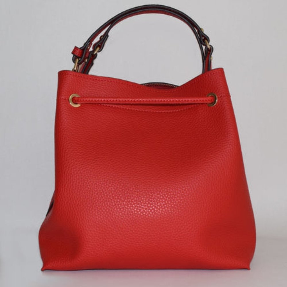 LUCY AND LORRAINE Darcy Drawstring Red Crossbody NWT - Picture 4 of 6